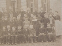 Orig 1890s Photograph Independence School Ohio Victorian Era Effie Dugan Teacher