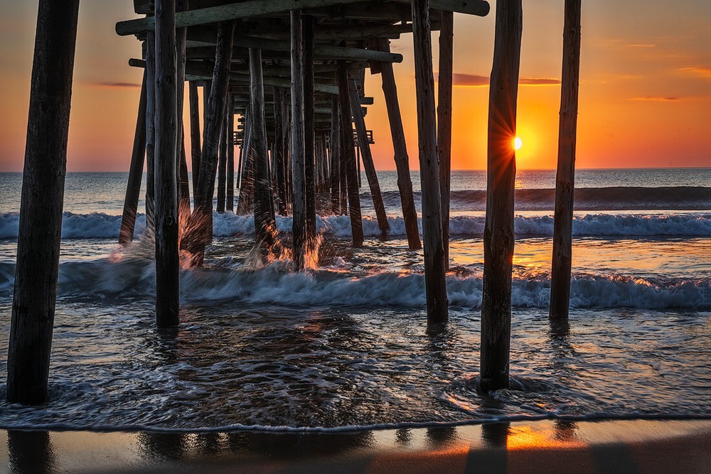Piering into the Sunrise Ocean limited edition nature wall decor photography