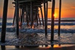 Piering into the Sunrise Ocean limited edition nature wall decor photography