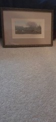 Rare Wallace Nutting hand-Colored cow scene, approx. 8.5″x 12.5″