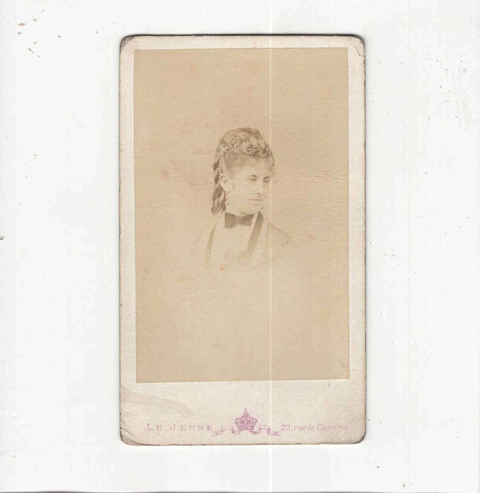 Le Jeune CDV Photo Lady Portrait – Paris 1860s