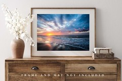 Sunrise Over Beach on Hilton Head Island South Carolina Photo Print (Unframed)