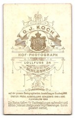 Photograph G. J. Koch, Schleswig, Lollfuss 24, common boy with pomadisie