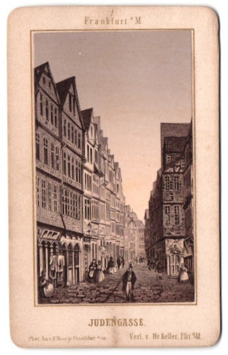Photograph lithograph F. Rau jr., Frankfurt, view Frankfurt / Main, view