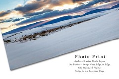 Print of Sunbeams Over Mountains at White Sands National Park New Mexico