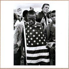 SIGNED BRUCE DAVIDSON AMERICAN FLAG CIVIL RIGHTS MARCH FROM SELMA TO MONTGOMERY