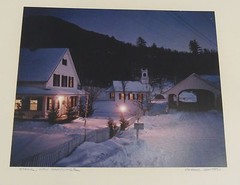 Signed Arthur Griffin photograph Stark, New Hampshire 14″x17″ country snow night