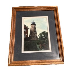 Framed/ Matted/ Signed Genesee Charlotte Lighthouse Art Photograph JPalmer 1992
