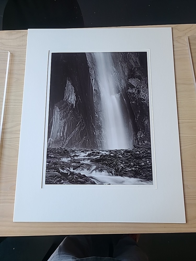 John Wimberley, Waterfall Franz Joseph New Zealand 1985 14 by 19 Inches Vintage