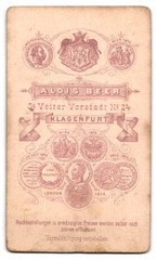 Photography Alois Beer, Klagenfurt, family portrait with child CDV/cabinet photo