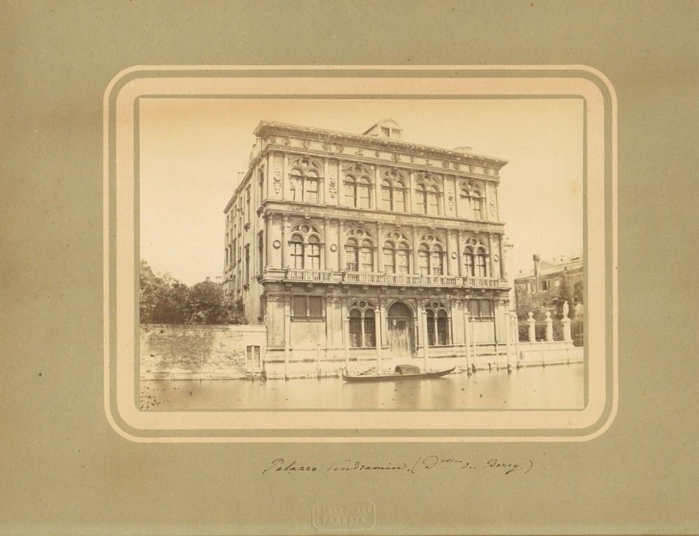 PALAZZO VENDRAMIN: ORIG. 1860s ALBUMEN PHOTO by Italian Photographer CARLO PONTI