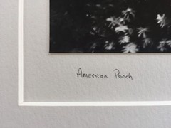 BRUCE BLUM SIGNED B&W Photo Print (13 3/4″X 17 3/4″)-«American Porch «