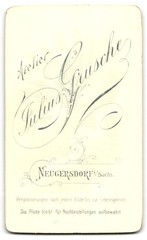 Photograph Julius Grusche, Neugersdorf, portrait of a boy CDV/cabinet photo