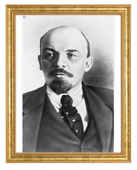 Vladimir Lenin Photograph in a Aged Gold Frame