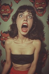 5 ~ 4X6 Glossy HORROR Fine Art ‘ SCREAM QUEEN ‘ Photo FANTASY Set ! 211359080