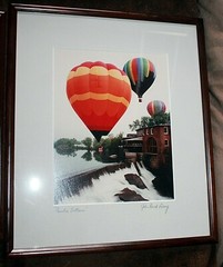 PAIR John David Geery HOT AIR BALLOON PHOTOS SIGNED 13.5″ X 15.5″