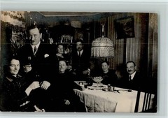 11091456 – Butcher Family Celebrates Christmas – Private Photo Postcard Private Photos (Civilian)