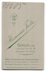 Photography Hermann Tietz, Berlin-SW, Leipziger-Strasse 46-49, portrait of older
