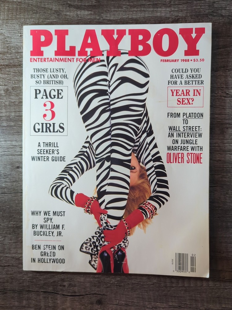 Vintage Playboy Magazine February 1988 Oliver Stone Harold Washington – DM9