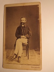 New Set – 1866 – Seated Man with Beard – Backdrop / CDV