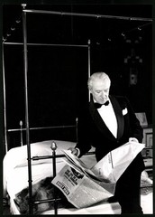 Photograph Queen, London, Photographer and Set Designer Cecil Beaton in Wine Red