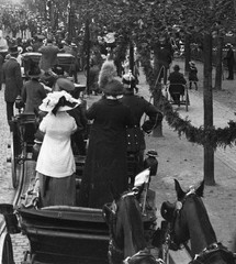 STEREO GLASS NEGATIVE, MAINZ am RHEIN, French flags, classic cars, uniforms, rar