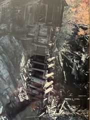 Vintage Crystal Mill Colorado Chromogenic Photograph Solid Wood Framed Large