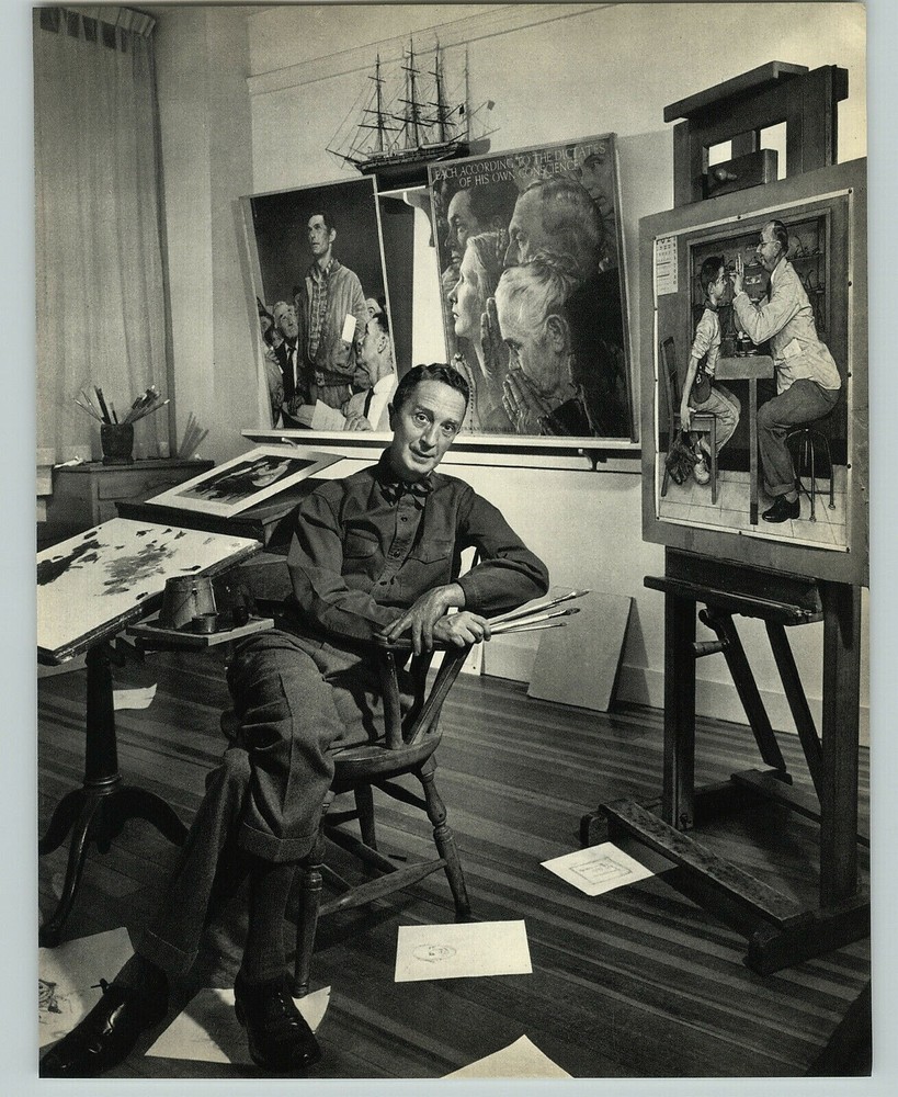 1956 1959 Yousuf Karsh Norman Rockwell ORIGINAL Portrait Art Photo 16X20