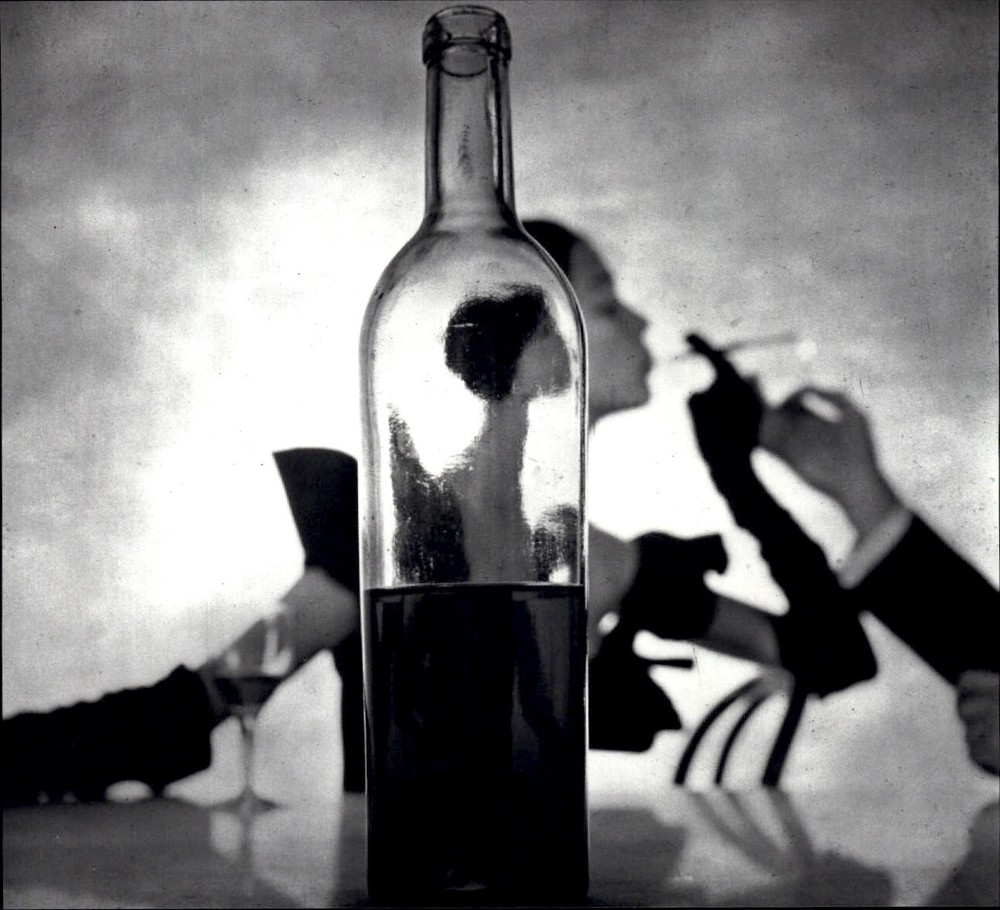 1984 Irving Penn 1949 Lady’s Cigarette Through Bottle Image Art Photo Engraving