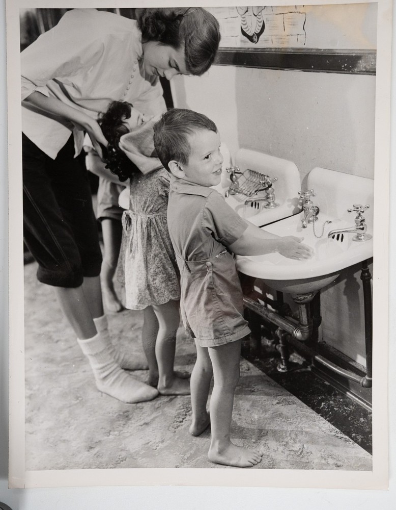 Vintage Film Photo France Child In Summer Camp 18X24CM 1960