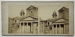 FRANCE Lyon Eglise Architecture c1865 Stereo Photo Vintage Albumine Original Print