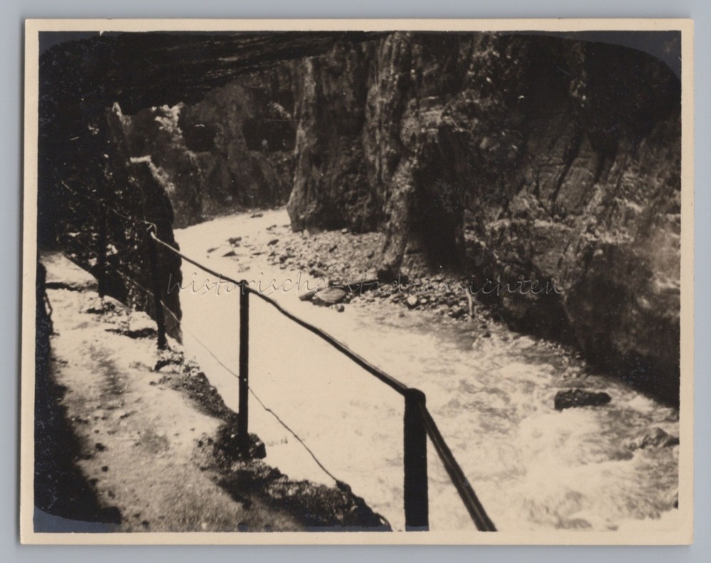 Partnachklamm 1949 – Fortification Hiking Trail – Old Photo 1940s
