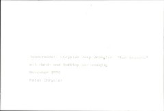 Photo Car, Chrysler Jeep Wrangler Special Model Two Seasons, 1990 – 10767150
