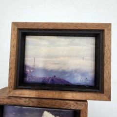 Vintage Dennis Barloga Gallery Framed Photograph San Francisco Golden Gate Beach