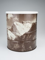Vtg 1969 Ansel Adams Winter Morning Yosemite Valley Hills Bros Tin Coffee Can