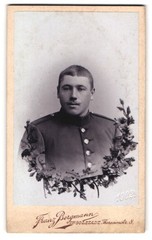 Photography Franz Bergmann, Ingolstadt, Theresienstr. 8, Portrait Soldier in Unif