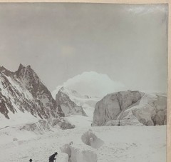 Original 1888 VITTORIO SELLA ‘Crevasse on Glacier Blanc’ Gelatin Silver PHOTO