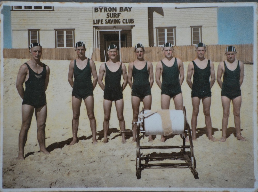 Byron Bay surf Vintage Life Saving Australia Print Poster art Glass Frame