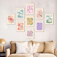 Flower Market Posters Set of 9, Minimalist Wall Art Prints, Vintage Flower Pi…