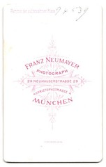 Photograph Franz Neumayer, Munich, Neuhauserstraße 29, young woman in dress, on