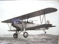 Vintage Framed/Matted Photograph of U.S. AIRMAIL Biplane in Flight – Nice Photo