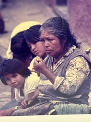 Vintage Original Photo Framed Matted Indigenous Mother & Child Portrait