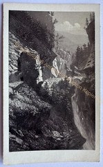 orig. CDV photo lithograph around 1866 Viamala Thusis Zillis-Reischen Graubünden