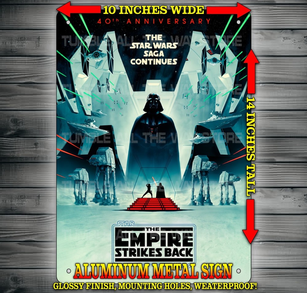 Star Wars Episode 5 The Empire Strikes Back Movie Metal Sign Wall Art 10″ x 14″