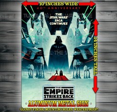 Star Wars Episode 5 The Empire Strikes Back Movie Metal Sign Wall Art 10″ x 14″