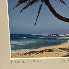 Sunset Beach Oahu Honolulu Hawaii Photographed & Signed By Toni Duprey Palm Tree