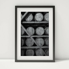 Bourbon Barrel Wall Art Photo Print, Whiskey Fine Art, Man Cave Wall Art Decor