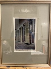 ANONYMOUS MCM STYLE FINE ART PHOTOGRAPH OLD SOUTH CAT ON PAPA’S PORCH FRAMED ’02