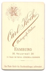 Photograph Carl Koch, Hamburg Neuerwall 30, portrait young middle-class man with