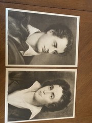Famous English Poets Pamphlet & 6 Intaglio-gravure Pictures 9.5” H X 7”W